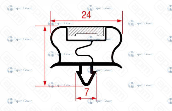УПЛОТНЕНИЕ ДЛЯ ШКАФА ШОКОВОЙ ЗАМОРОЗКИ APACH CHEF LINE LBMODU14UA