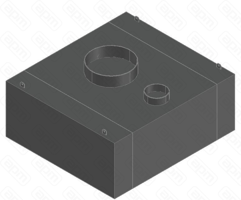 ЗОНТ КОРОБ ПРИТОЧ-ВЫТЯЖ ПРИСТЕН ЗКВПОПД-1009