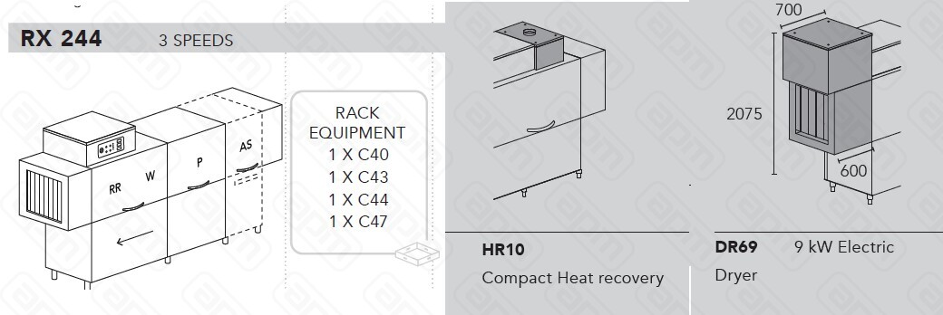 МАШИНА ПОСУДОМОЕЧНАЯ DIHR RX 244 DXDDEDR69HR102 ЧАСТИ