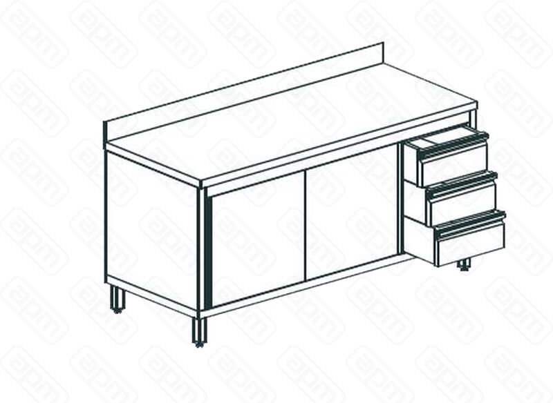 СТОЛ ПРОИЗВОДСТВЕННЫЙ ЗАКРЫТЫЙ APACH CHEF LINE LWC616SH2SDUDR