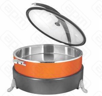 Мармит настольный чефиндиш круглый 8л Orange Poppins PPBOR8