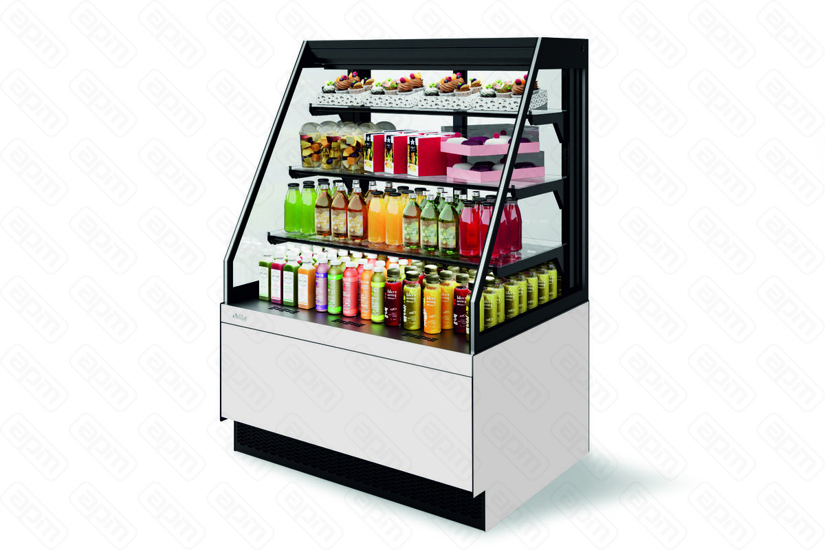 ВИТРИНА КОНДИТЕРСКАЯ VETE II KUB OFT 90 БЕЛЫЙ ГЛЯНЕЦМЕТАЛЛИККРАШЕННАЯ ВК270 285-719