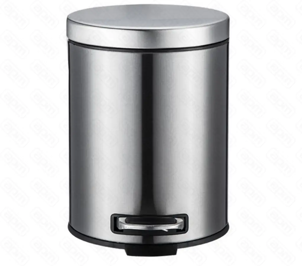 Контейнер для мусора Катунь КТ-88-8С-БД круглый 8 л хром