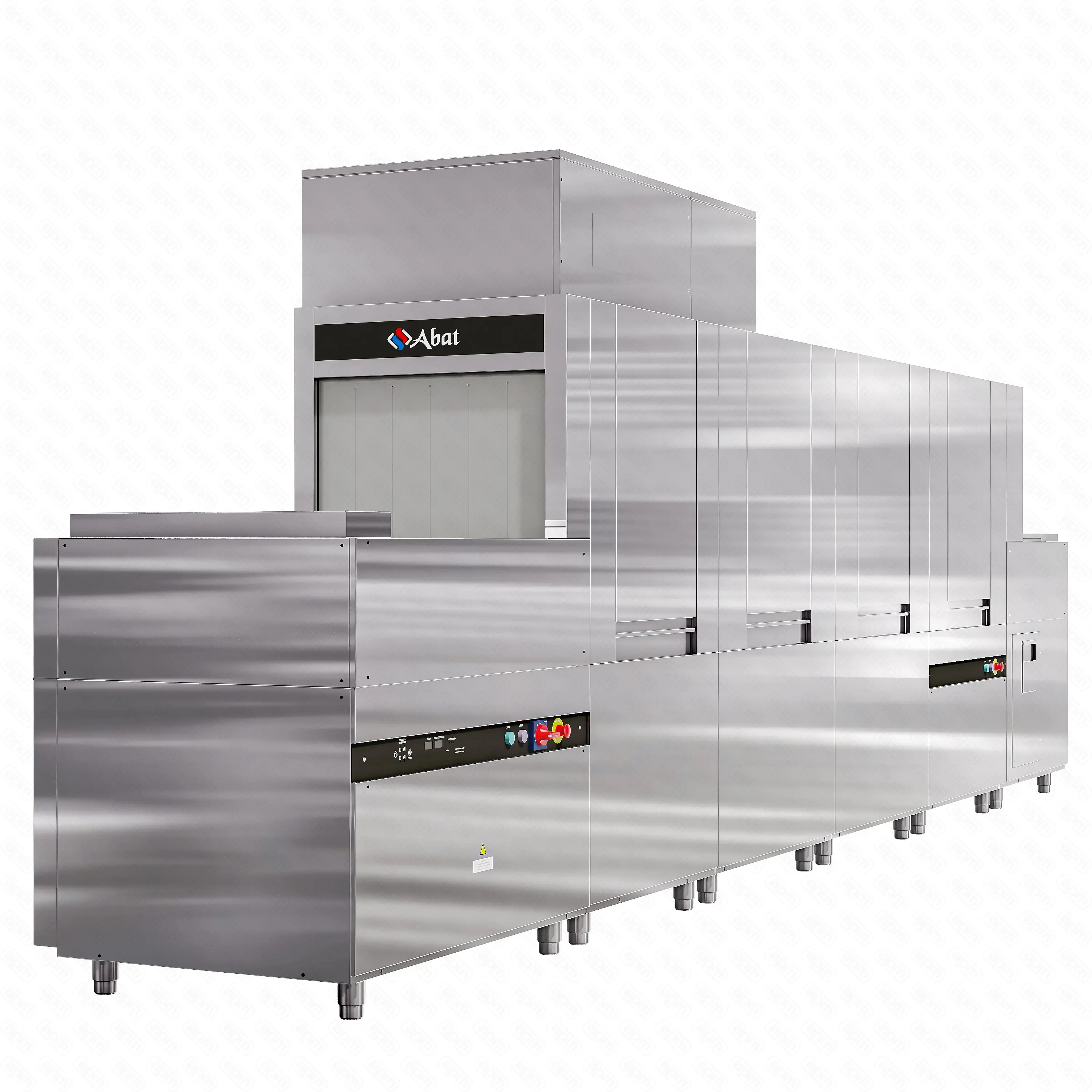 Машина посудомоечная туннельная МПТ-3000К с пальчиковым конвейером левая