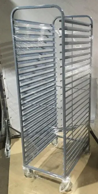 Стеллаж-тележка для пельменей колеса - серая резина