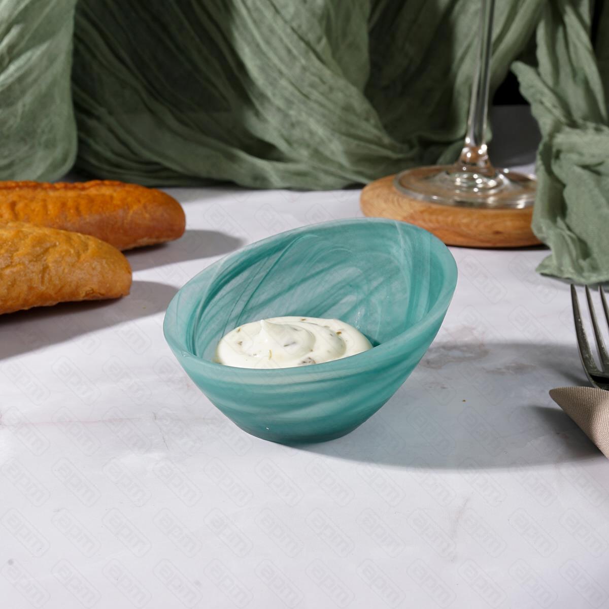 Салатник-соусник матовый d9см h5 см 100 мл материал cтеклосерия Green Sky PL