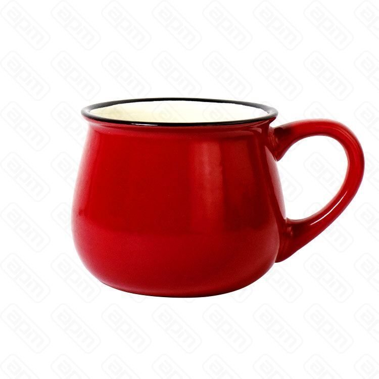 Кружка фарфоровая350 млкрасная  PL
