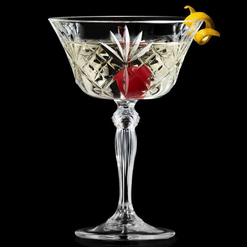 Бокал блюдце дшампанского RCR Style Melodia 260мл хрустальное стекло Италия