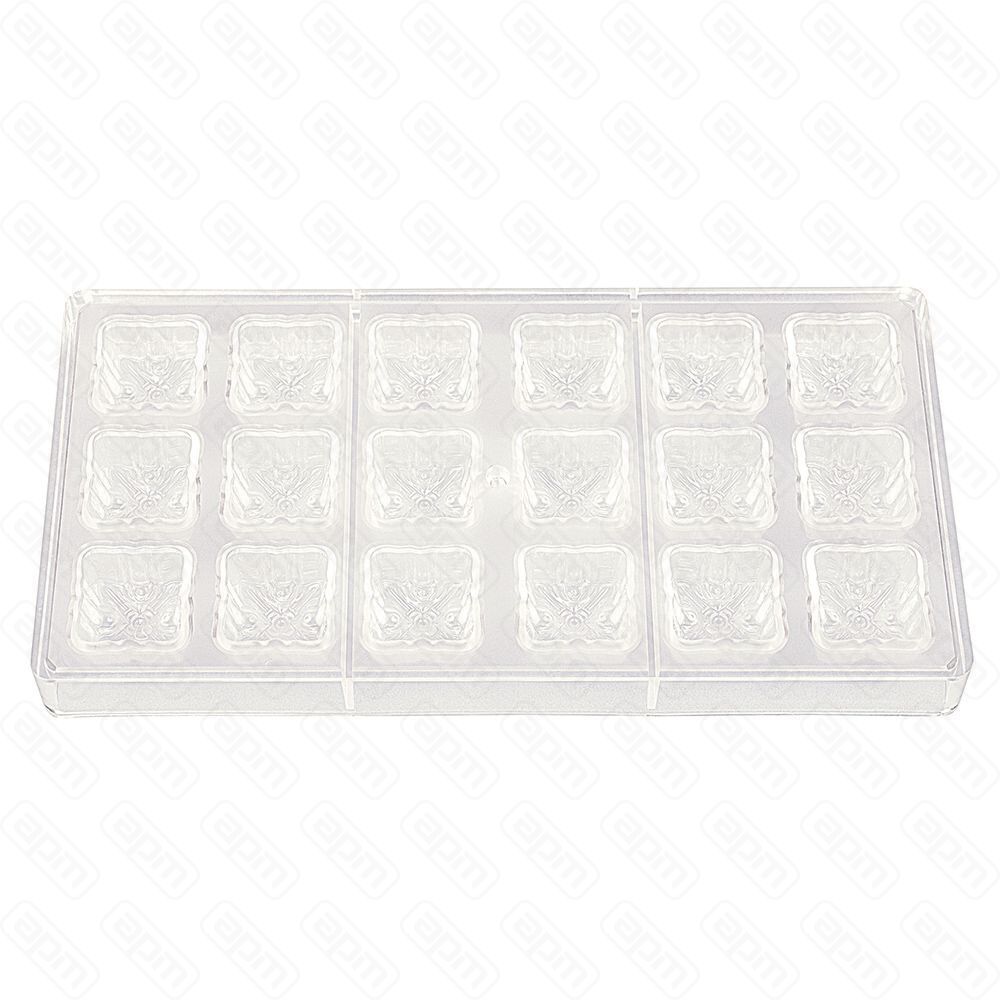 Пластиковая форма Квадрат с узором 18 ячеек 303019 мм PL Proff Cuisine