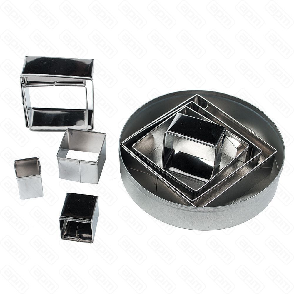 Набор кондитерских форм Квадрат h 3 см L 2 27 37 47 57 67 77 9 103 см PL Proff