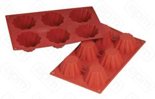 Форма силиконовая PL Proff Cuisine Бриош 6 ячеек d 80 мм h 37 мм 30175 см