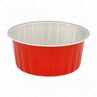 Форма алюминиевая для выпекания 125 мл красная 100 шт