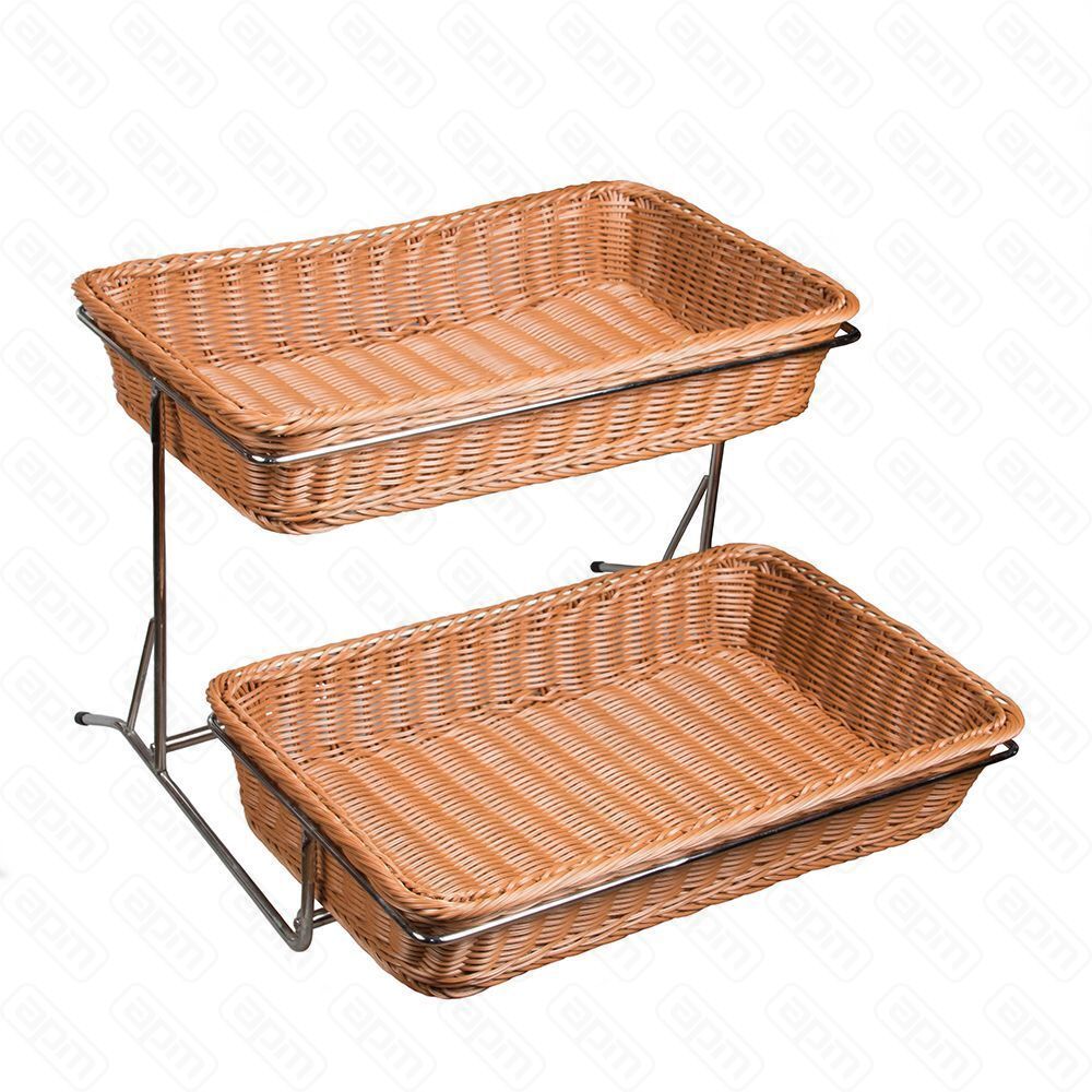 Стойка для выкладки металлическая  2 корзины 533110см PL Proff Cuisine