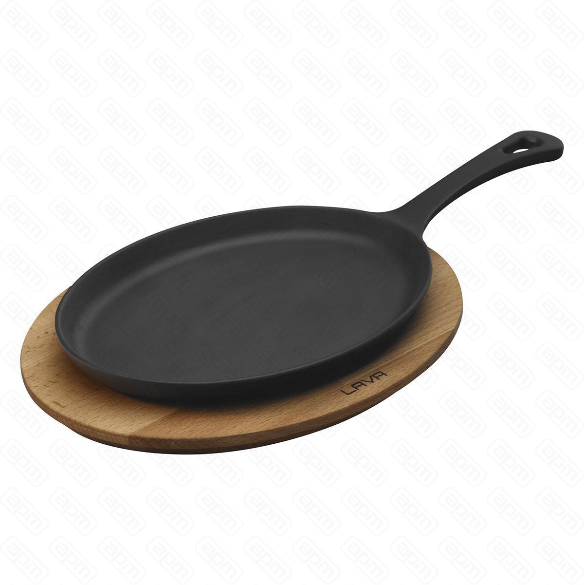 Сковорода овальная с ручкой чугун на дподставке 1723см  LAVA