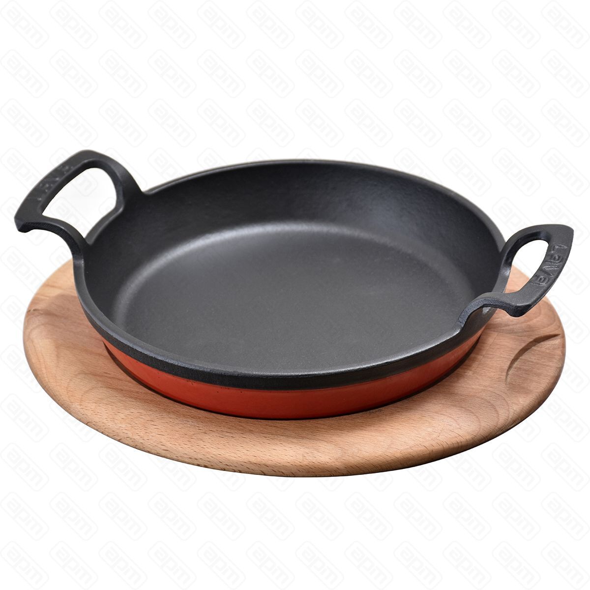 Сковорода круглая с ручками чугун на дподставке d21см  LAVA