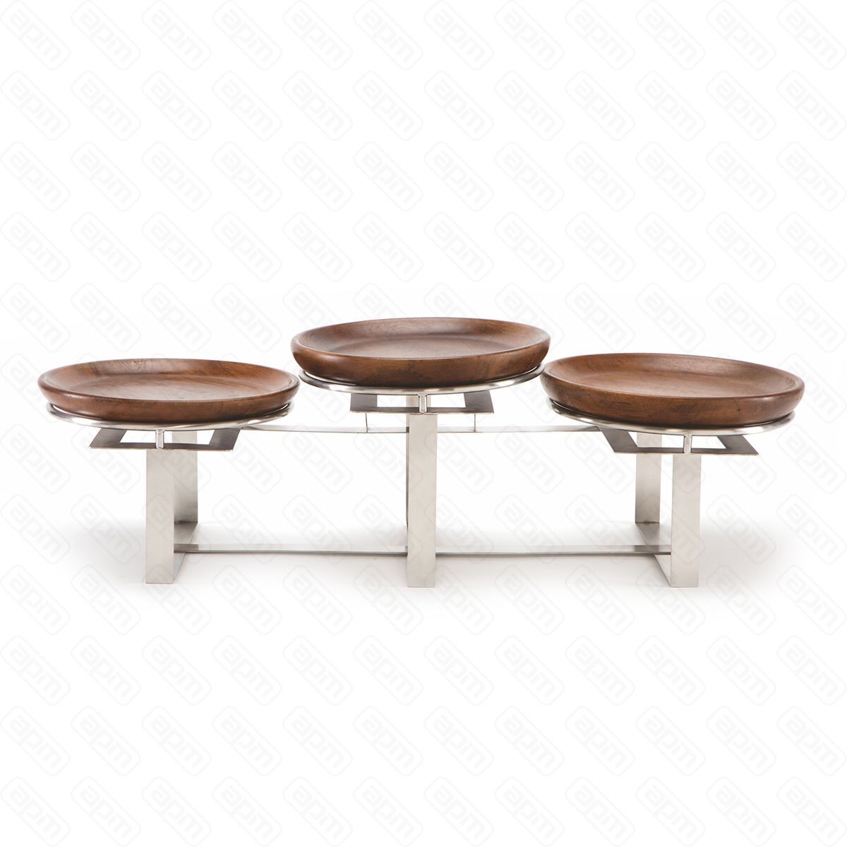 Стойка металлическая для выкладки  три блюда из бука963225 см  PL--Hotelware