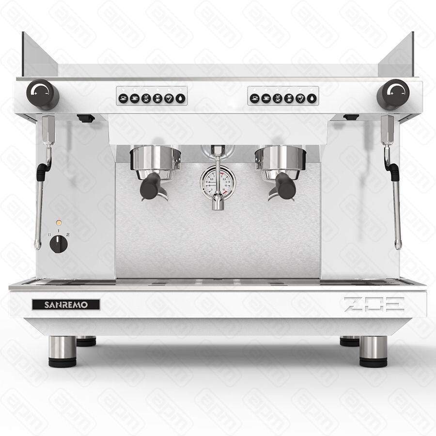 Кофемашина Sanremo Zoe SED автомат 2 высокие гр белая