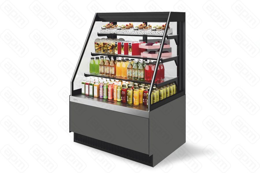 Витрина Кондитерская Vete II kub OFT 130 Серый матовыйшлифованная нержавейка T7016MVG033B7016M