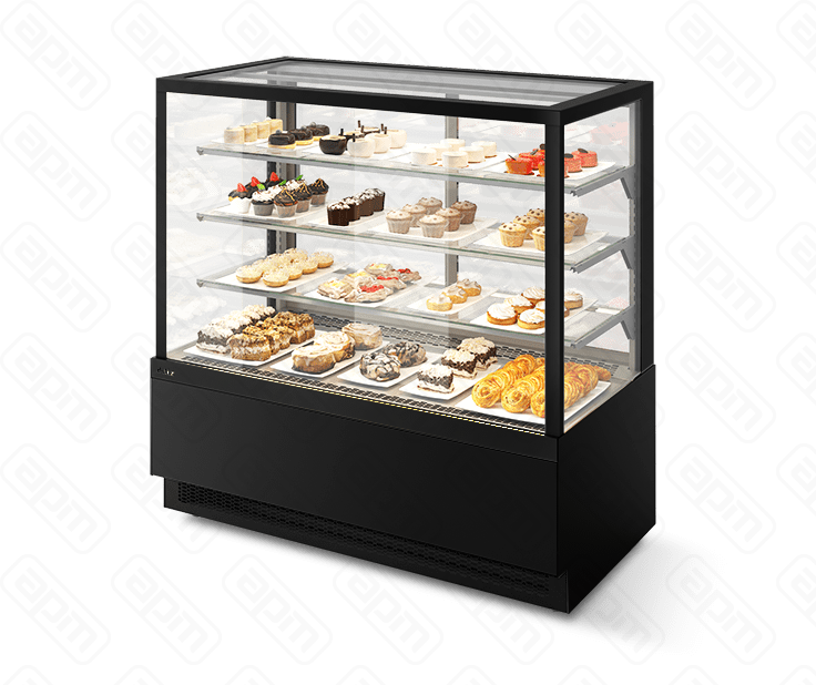 Витрина Кондитерская Vete kub 130 Чрный муарМеталлик T9005MVG033B9005M