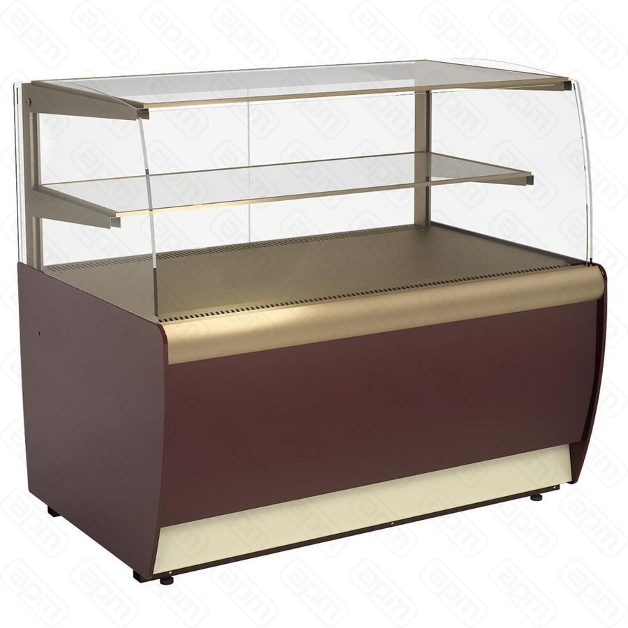 Витрина холодильная Полюс K70 VM 09-12 LIGHT Паттерн 0105 Венге