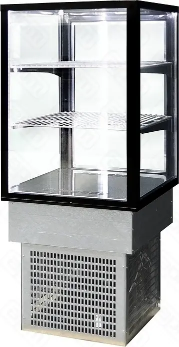 Встраиваемая вертикальная кондитерская витрина SIENNA тип Si мод Si-6815 цвет черн RAL 9005 гл