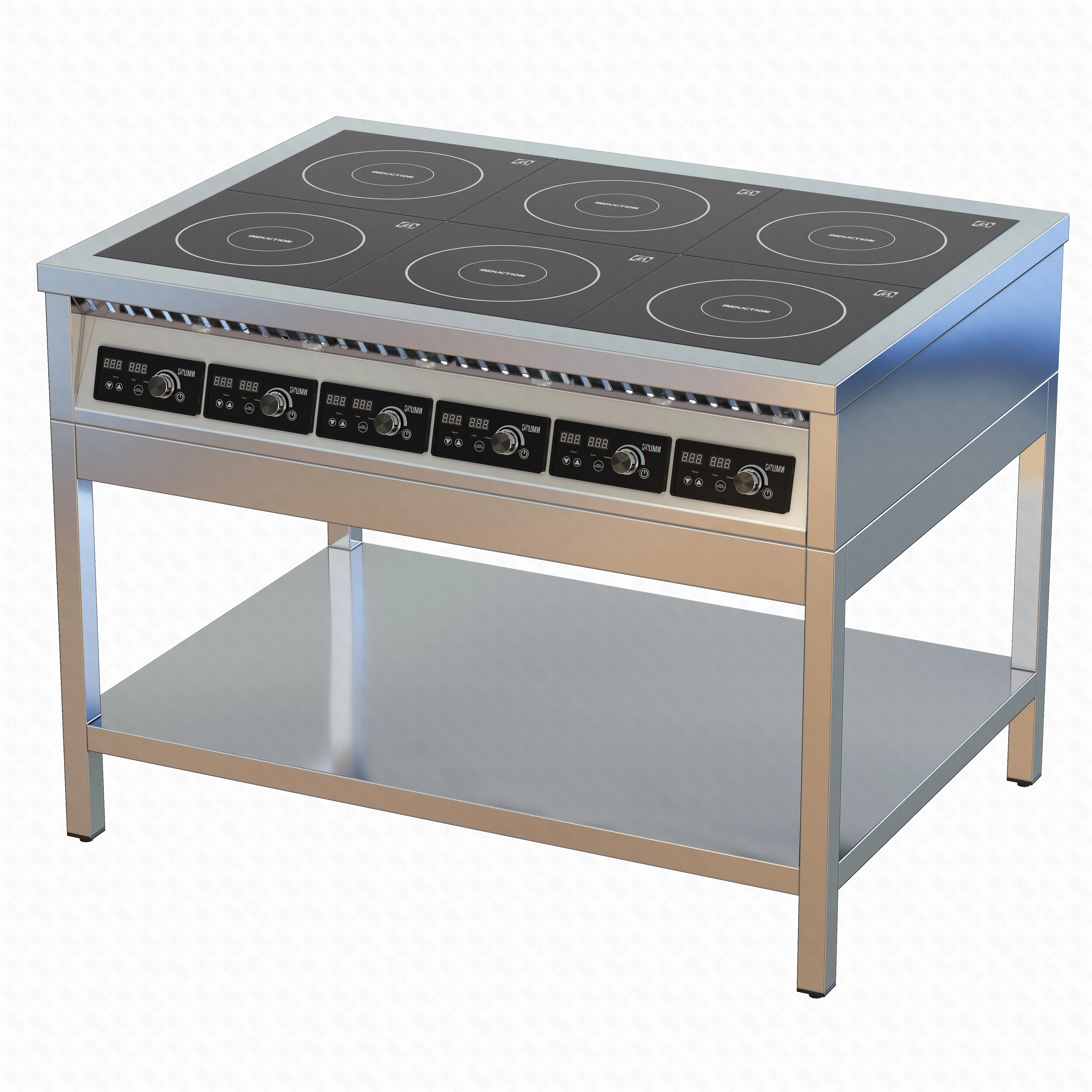 Плита индукционная ПИ-6 на подставке сплошная полка