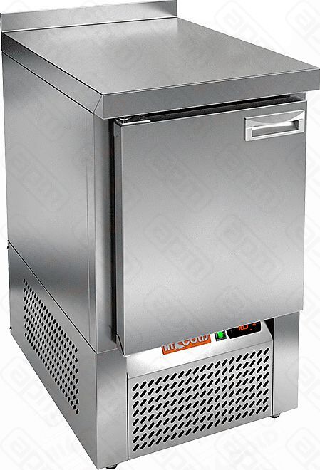 GN 1BT З стол охл -10-18 с задн стенкой из нерж 1 дверь 900х700х850мм HICOLD RUS