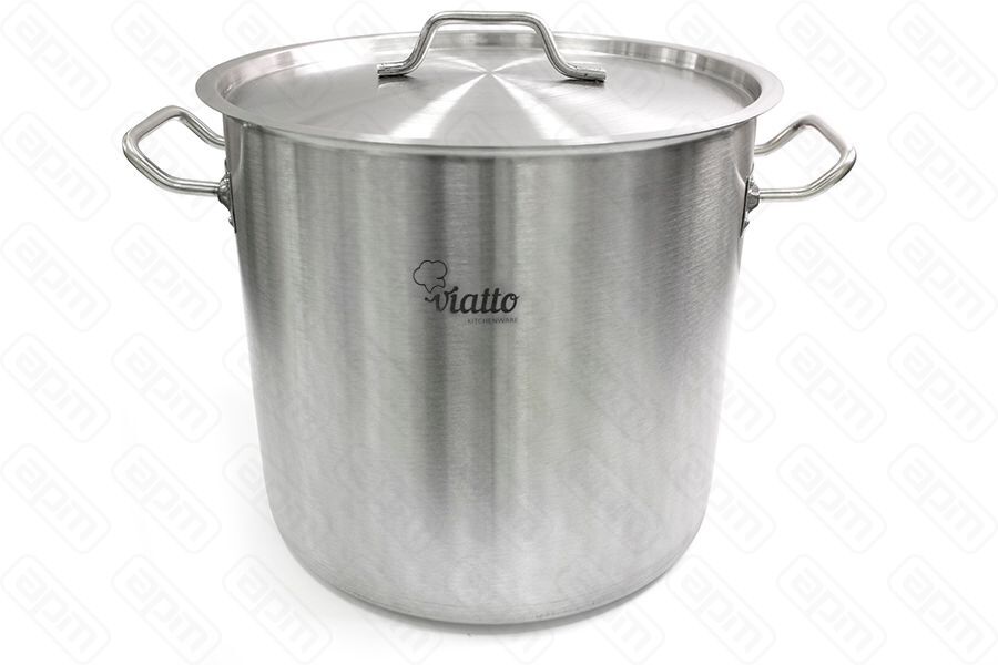 Кастрюля нерж с тройным дном 350х320мм объем 30L с двручками101331 Viatto