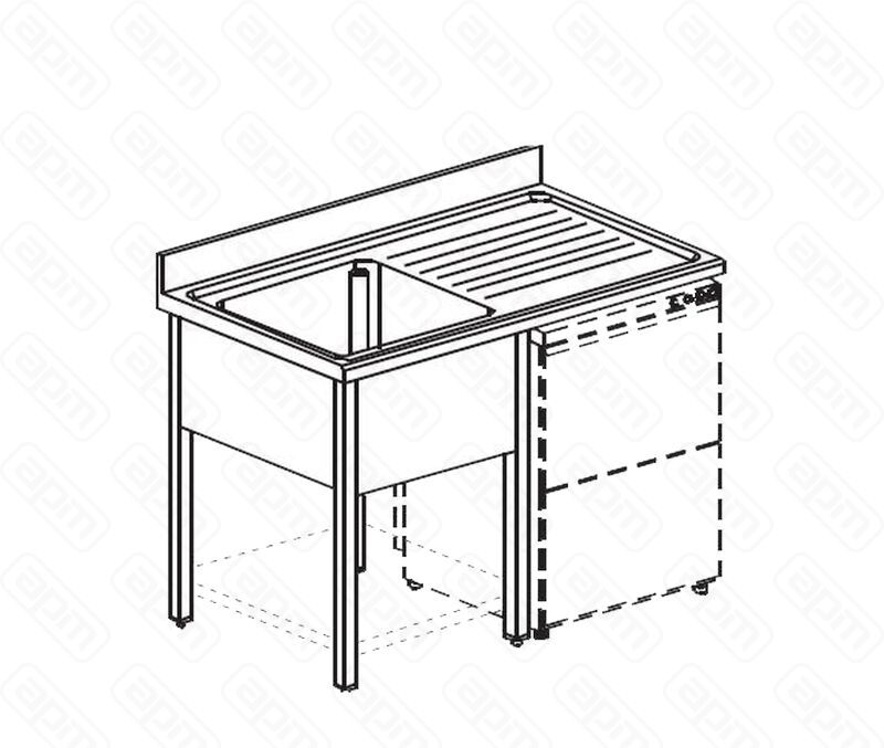 ВАННА МОЕЧНАЯ APACH CHEF LINE LS157-65RWD