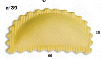 ШТАМП ДРАВИОЛИ ДЛЯ НАСАДКИ LA MONFERRINA MULTIPASTA ПОЛУМЕСЯЦ 66Х36 ММ 39