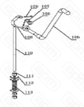 МЕХАНИЗМ ПОДЪЕМА ДЕЖИ ДЛЯ МИКСЕРА HURAKAN HKN-IP30F2 105 - 113